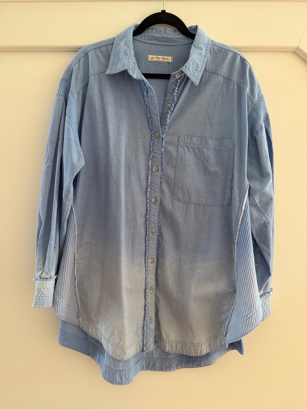 We The Free Blue Ombre Button Up Tunic